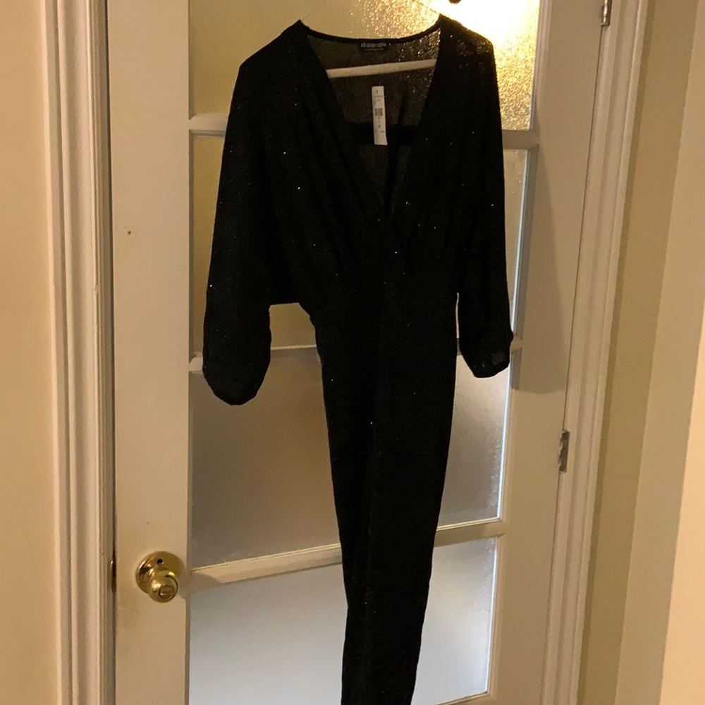 Bodycon black sparkly fashion Nova dress